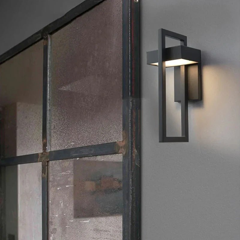 Geometrisk minimalistisk aluminium skandinavisk udendørs væglampe