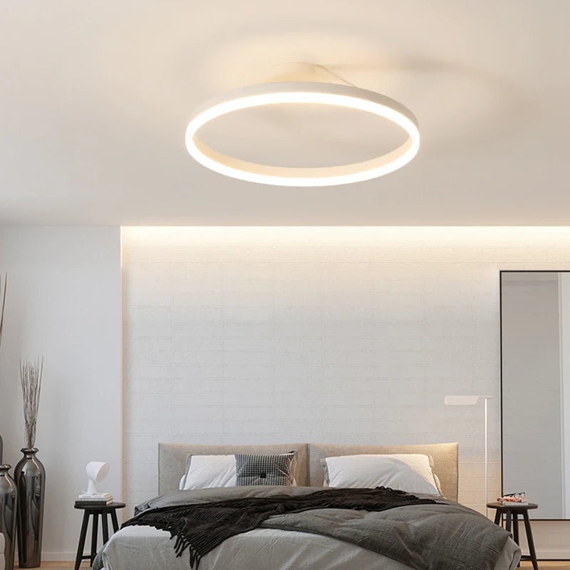 Aeris | Nordisk cirkulær metal flush mount loftslampe