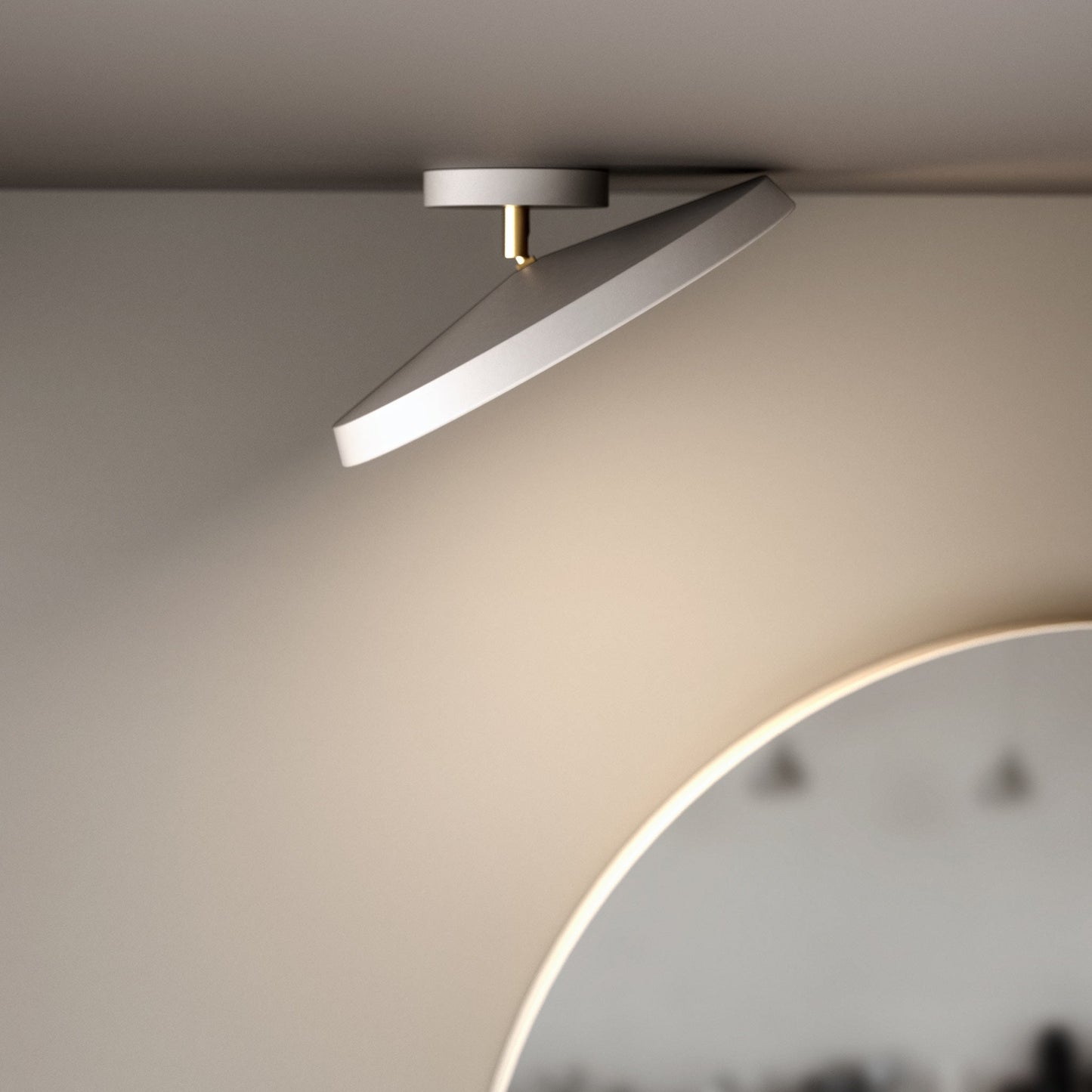 Novus | Moderne rund flush mount loftslampe med fladt panel