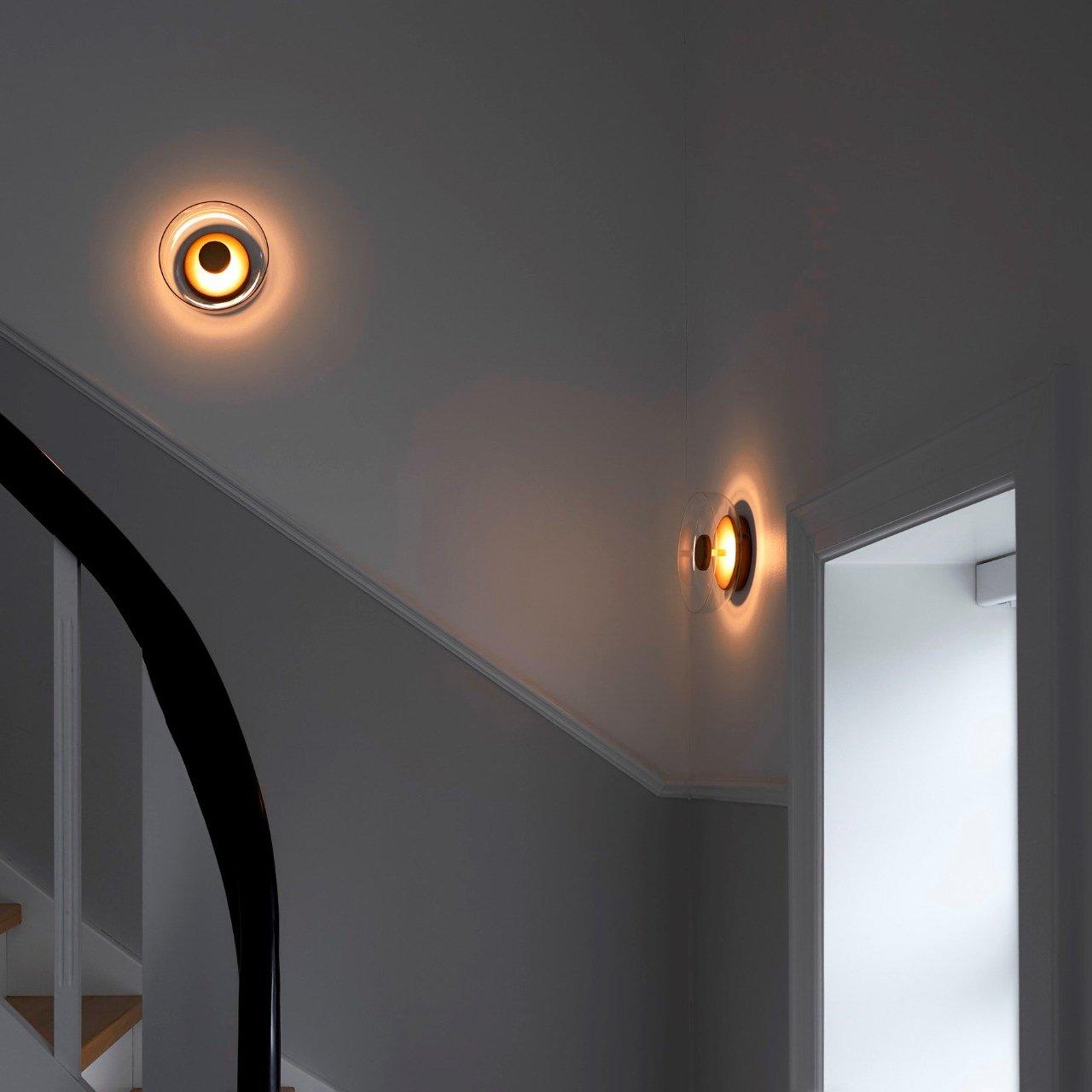 Luvia | Nordisk ribbet glas art deco væglampe