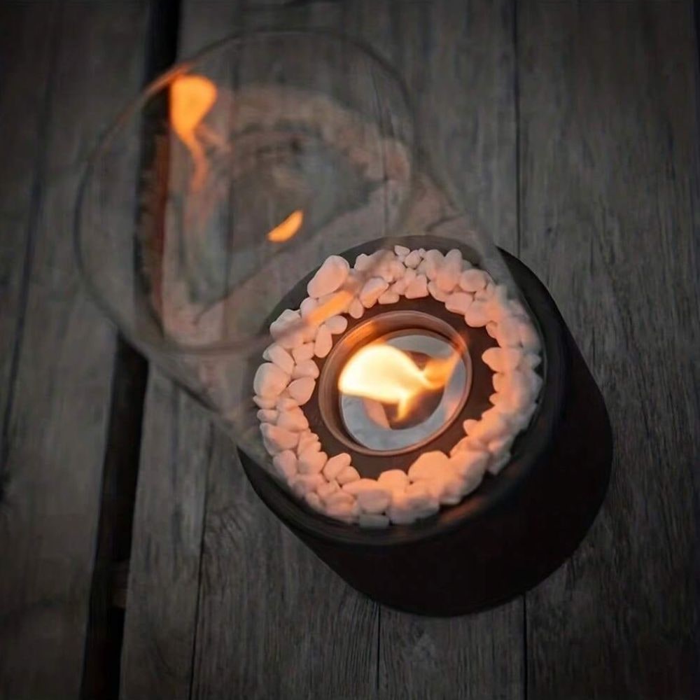 Klassisk glas cylinder bordflamme olielampe