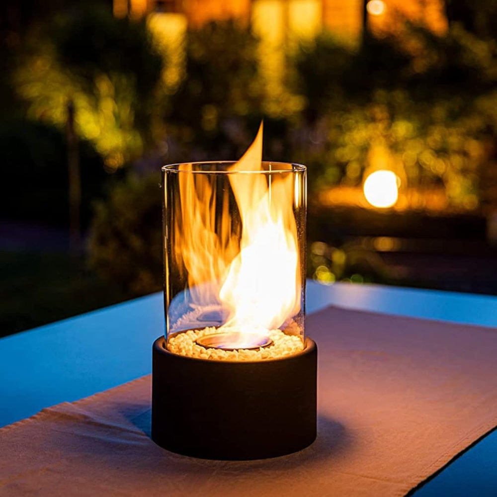 Klassisk glas cylinder bordflamme olielampe