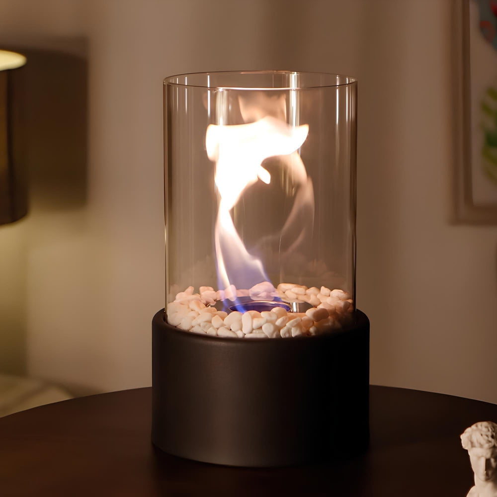 Klassisk glas cylinder bordflamme olielampe