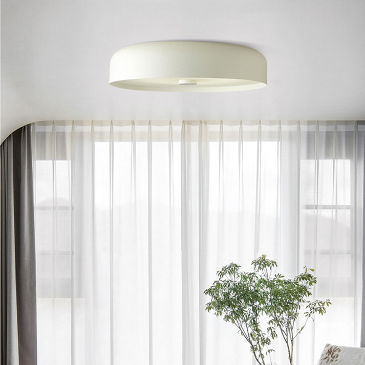 Nordisk retro rund minimalistisk indbygningsloftlampe