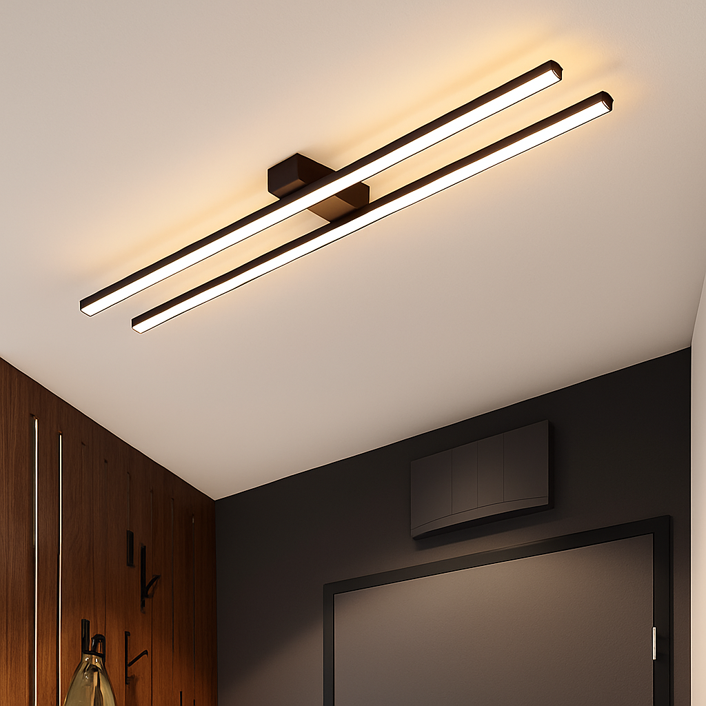 Virelow | Moderne slank industriel lineær stang loftlampe armatur