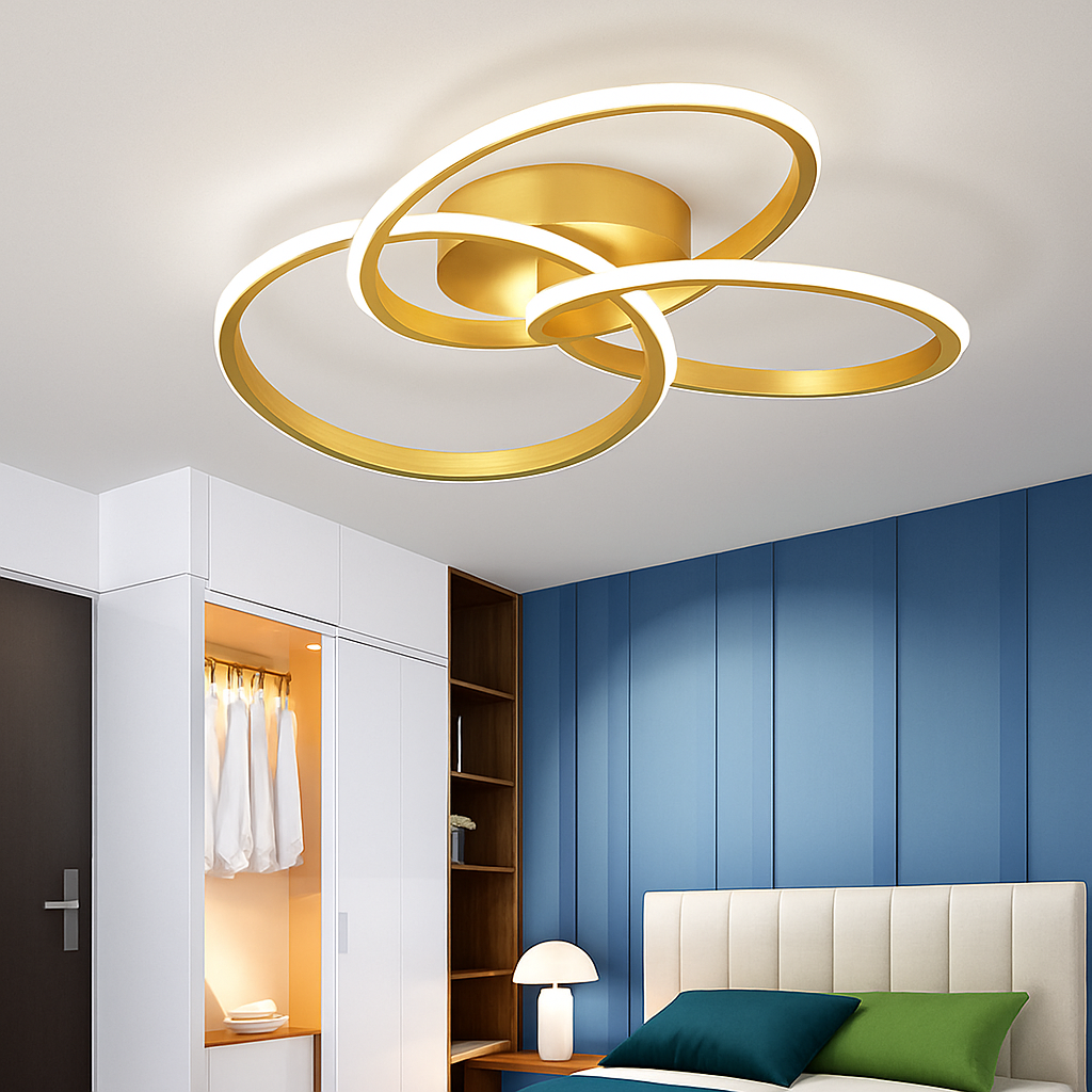 Skymetale | Industriel geometrisk overlappende cirkulær metal loftslampe