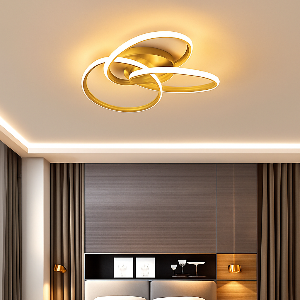 Skymetale | Industriel geometrisk overlappende cirkulær metal loftslampe