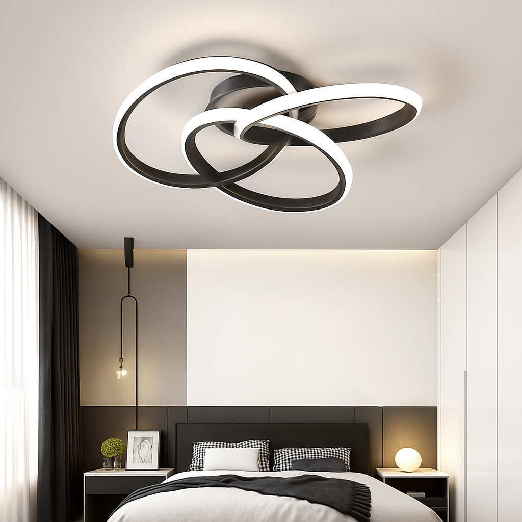 Skymetale | Industriel geometrisk overlappende cirkulær metal loftslampe