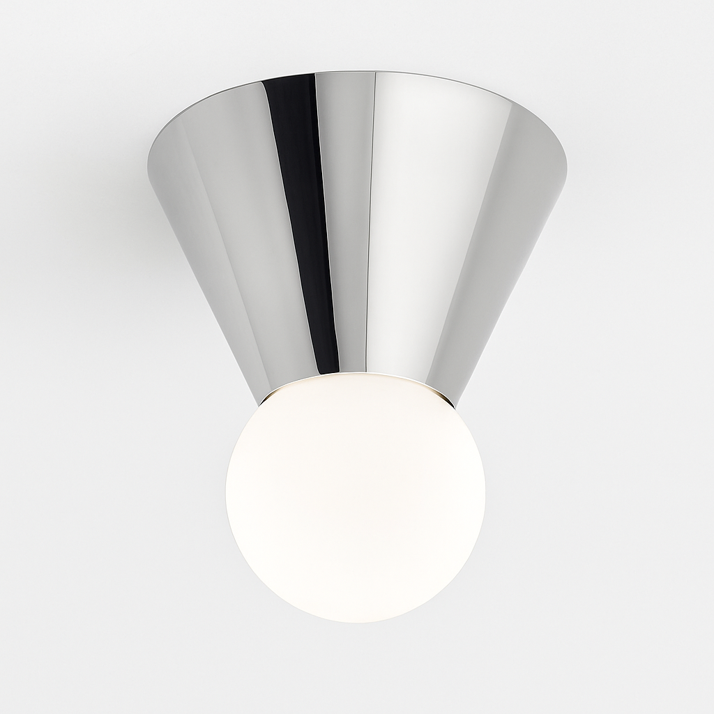 Bristhaven | Moderne geometrisk kegle glas kugle loftslampe