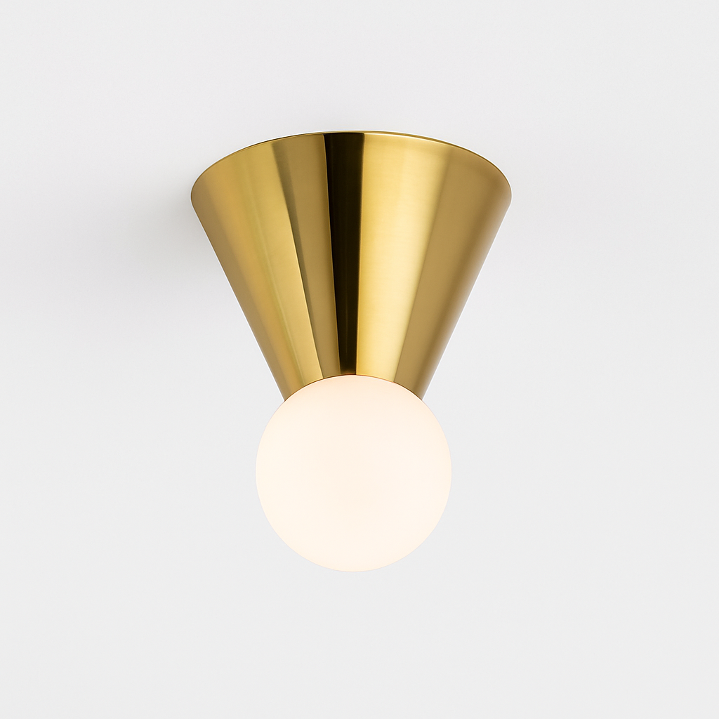 Bristhaven | Moderne geometrisk kegle glas kugle loftslampe