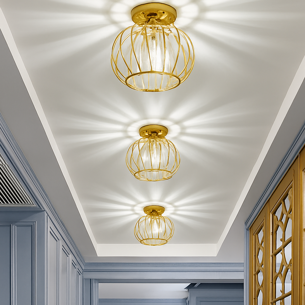Skandori | Arkitektonisk buet bur silhuet loftslampe