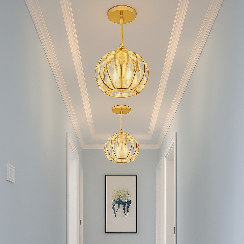 Skandori | Arkitektonisk buet bur silhuet loftslampe