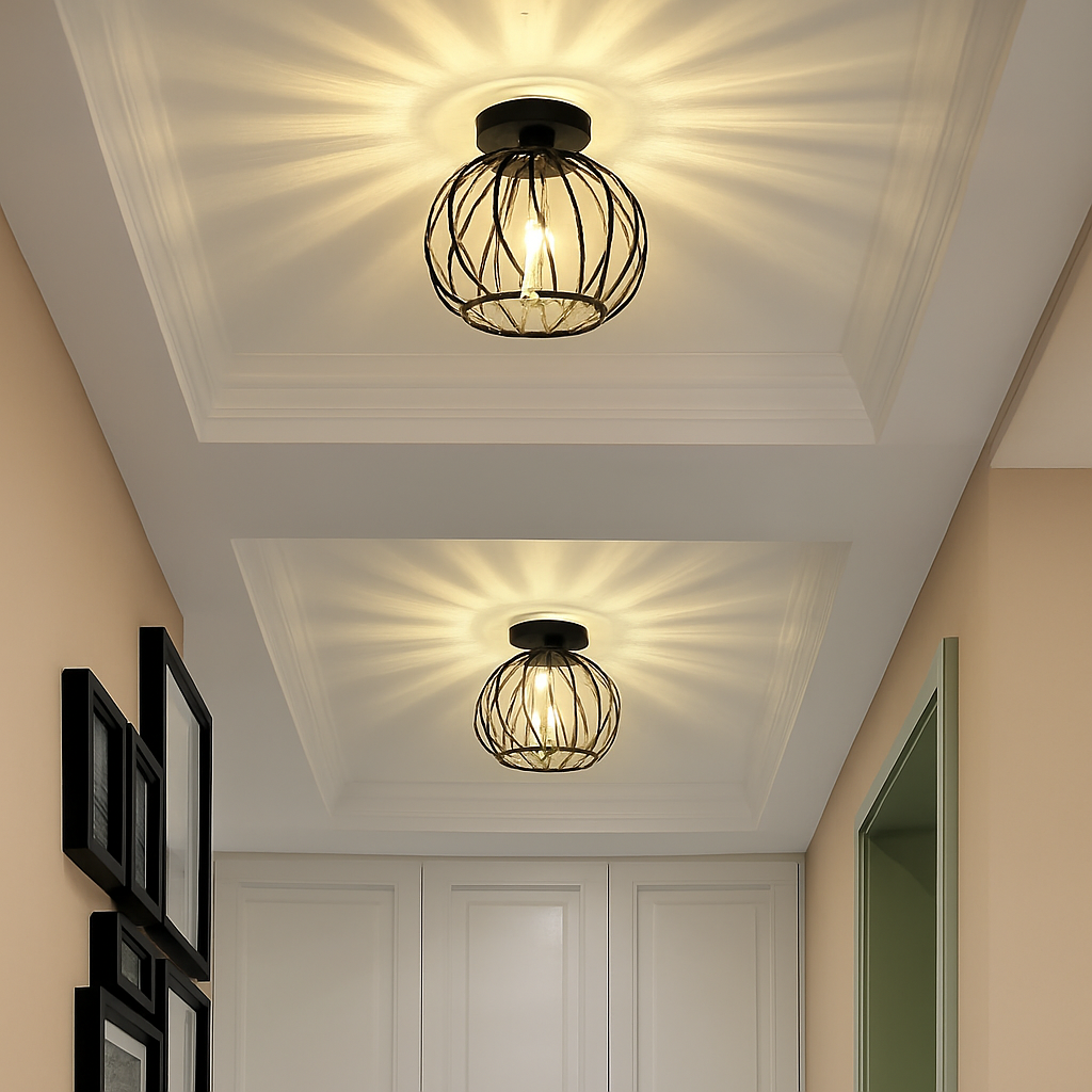 Skandori | Arkitektonisk buet bur silhuet loftslampe