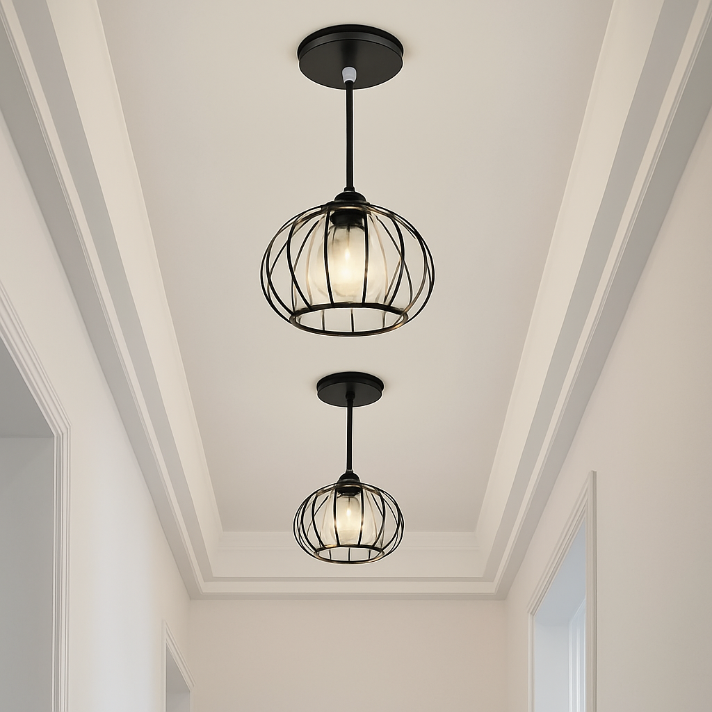 Skandori | Arkitektonisk buet bur silhuet loftslampe