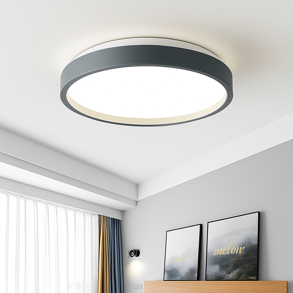 Zyldor | Slank cirkulær moderne metal loftslampe med indbygget montering