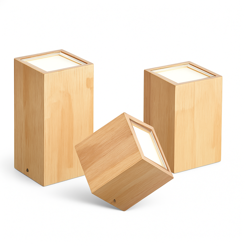 Veltario | Minimalistisk træterning loftspot