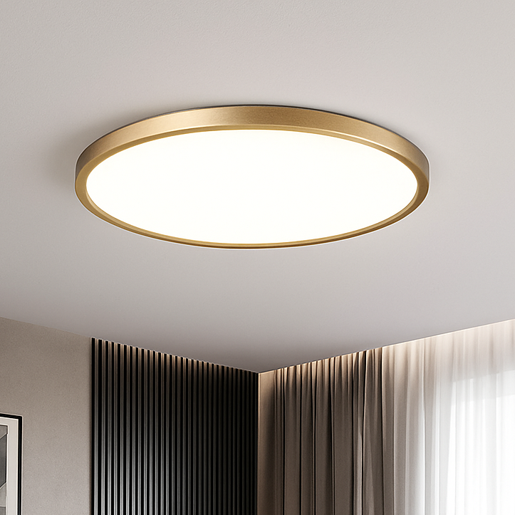 Velrion | Ultra slank moderne minimalistisk kobbereffekt indbygningsloftlampe