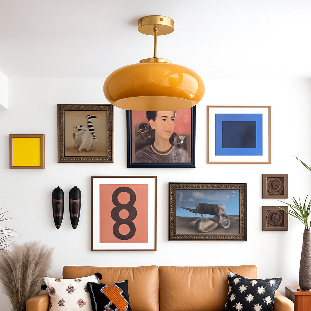 Velcair | Vintage geometrisk glas skærm indbygningsloftlampe