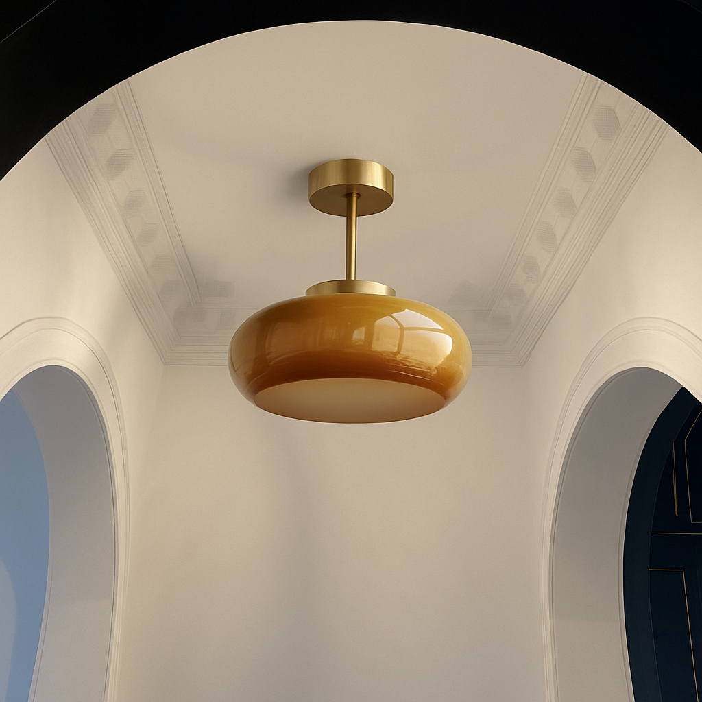 Velcair | Vintage geometrisk glas skærm indbygningsloftlampe