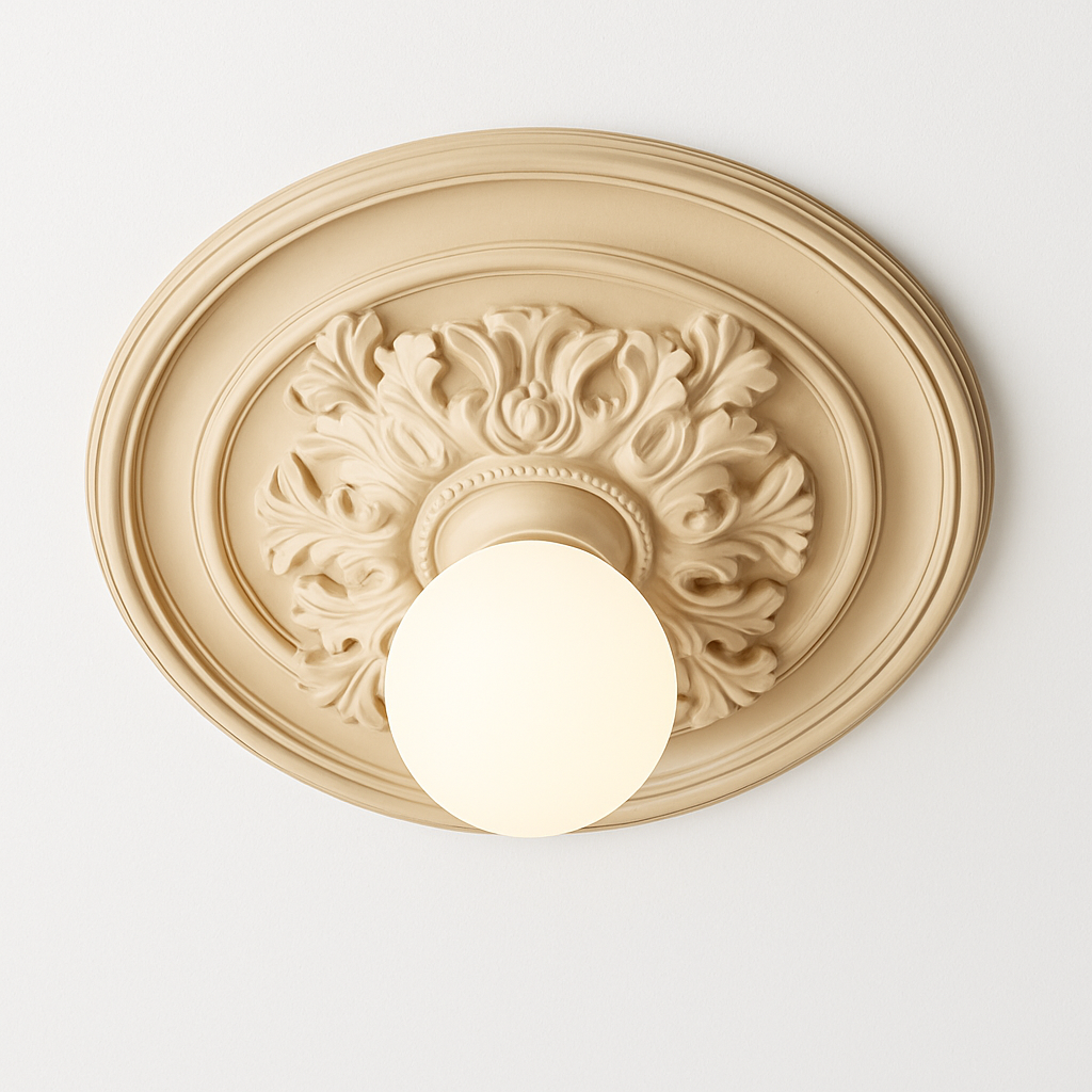 Rostevia | Fransk retro udskåret loftslampe
