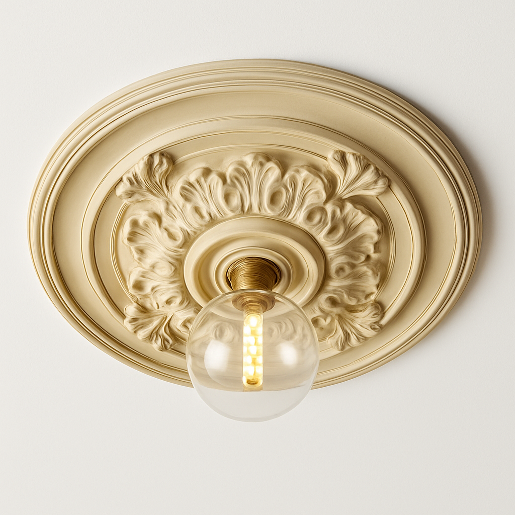 Rostevia | Fransk retro udskåret loftslampe