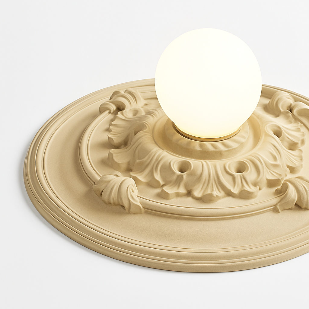 Rostevia | Fransk retro udskåret loftslampe