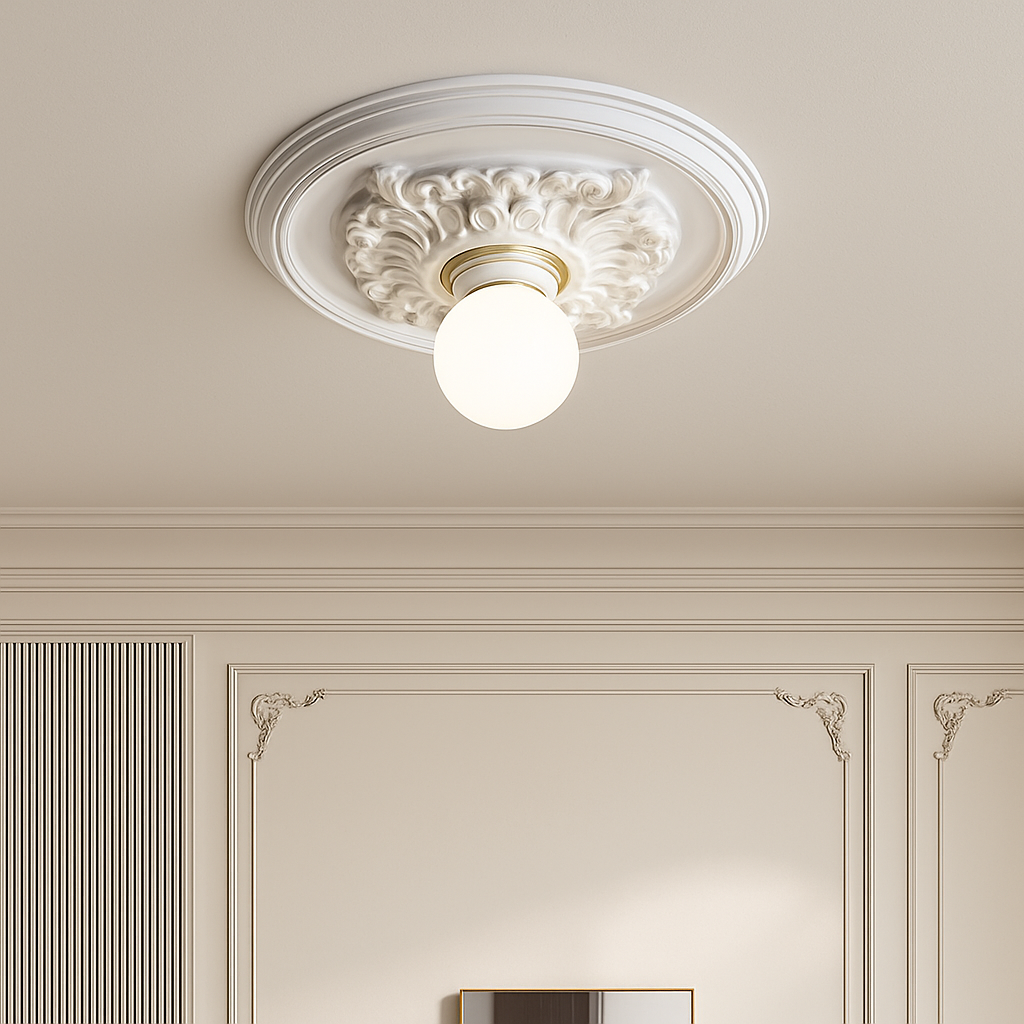 Rostevia | Fransk retro udskåret loftslampe