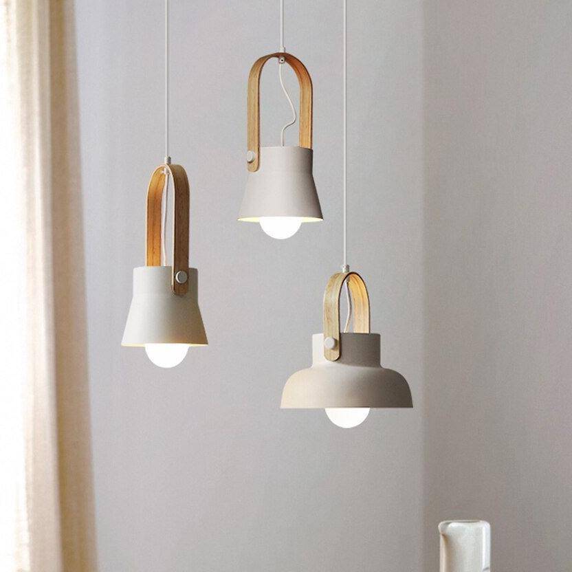 Thrombel | Nordisk minimalistisk træaccent udvidet kuppel pendellampe