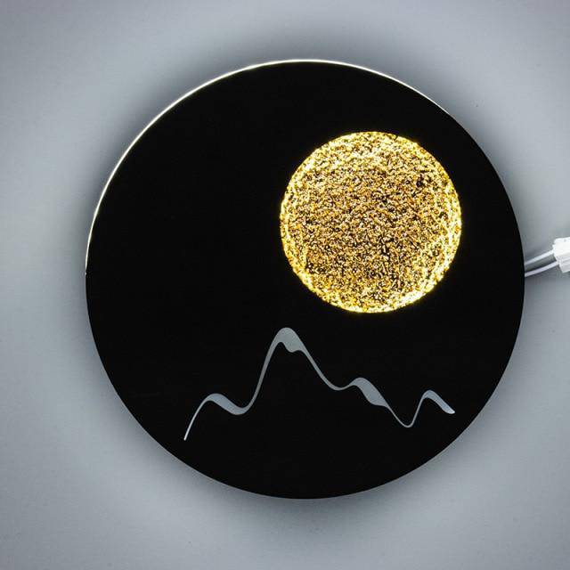 Vandolay | Månesilhuet cirkulær metal væglampe
