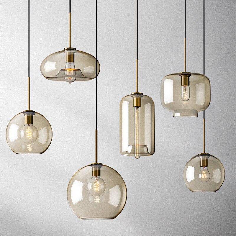 Zephirum | Ribbet ravfarvet glas industriel stil pendellampe