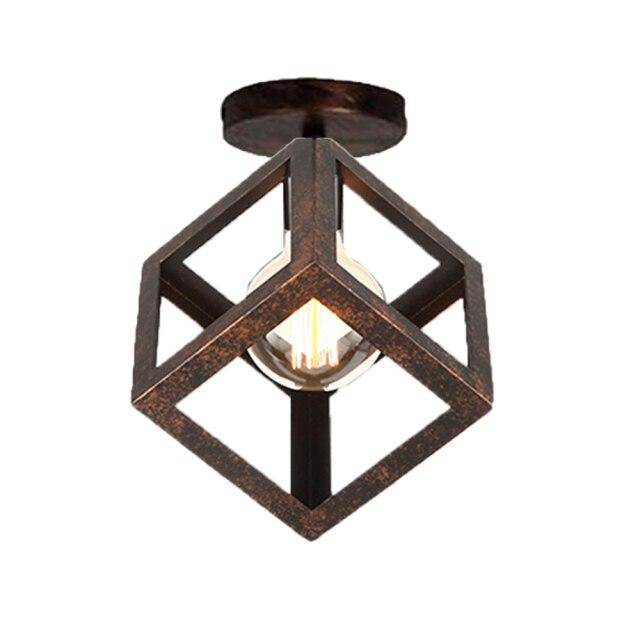 Zorquence | Geometrisk Bur Industriel Indbygningsloftlampe