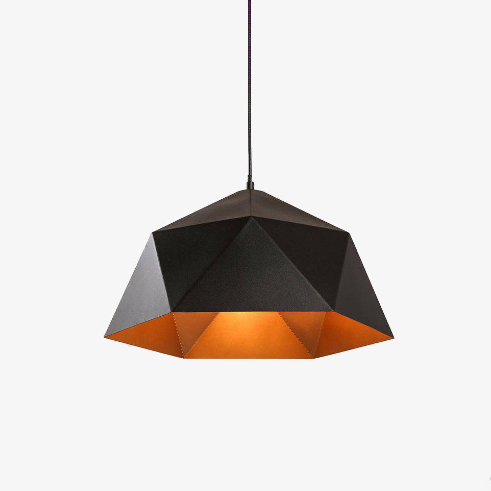 Veldoran | Ribbet geometrisk kegle industriel metal pendellampe