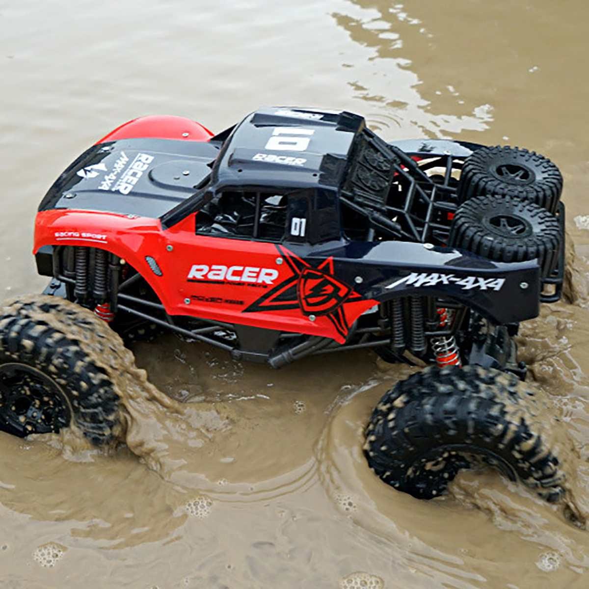 Vandtæt amfibisk terrængående fjernstyret monstertruck legetøj  