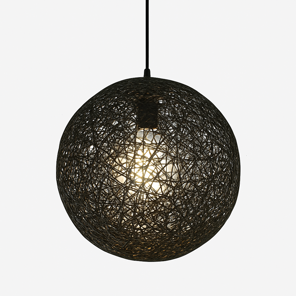 Verithon | Elegant kurvpapir indhyllet kugle pendellampe
