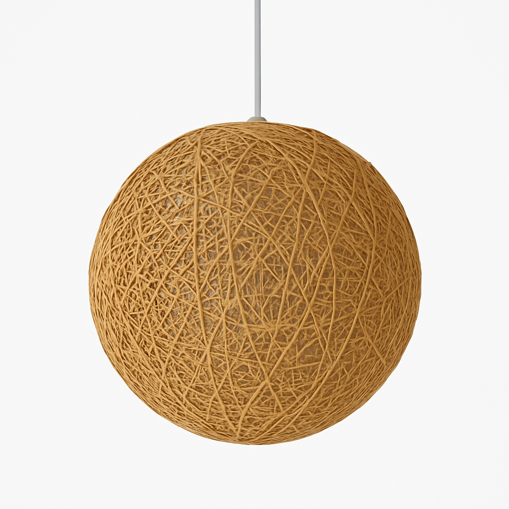 Verithon | Elegant kurvpapir indhyllet kugle pendellampe
