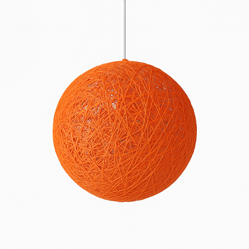 Verithon | Elegant kurvpapir indhyllet kugle pendellampe