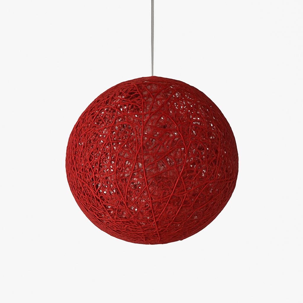 Verithon | Elegant kurvpapir indhyllet kugle pendellampe