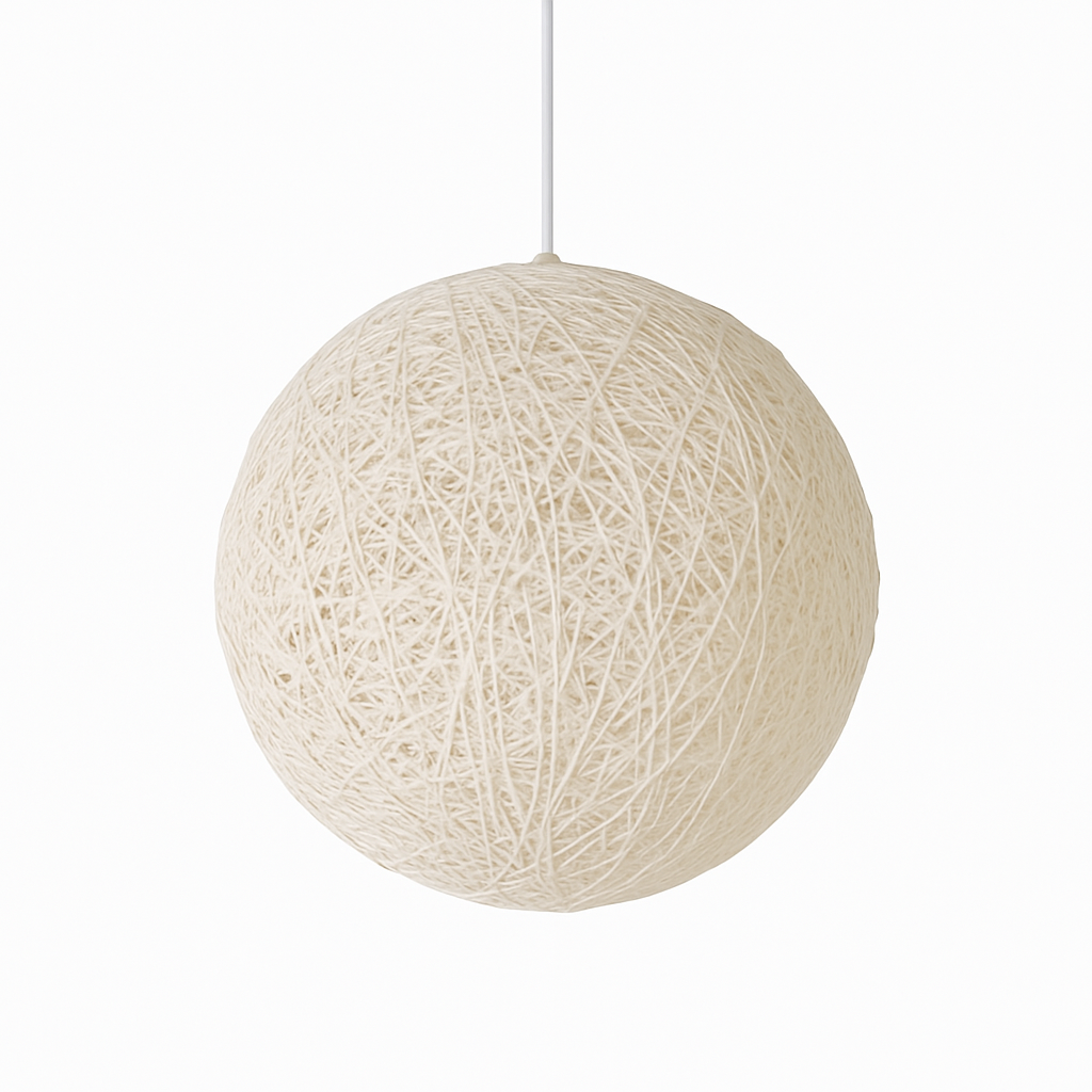 Verithon | Elegant kurvpapir indhyllet kugle pendellampe