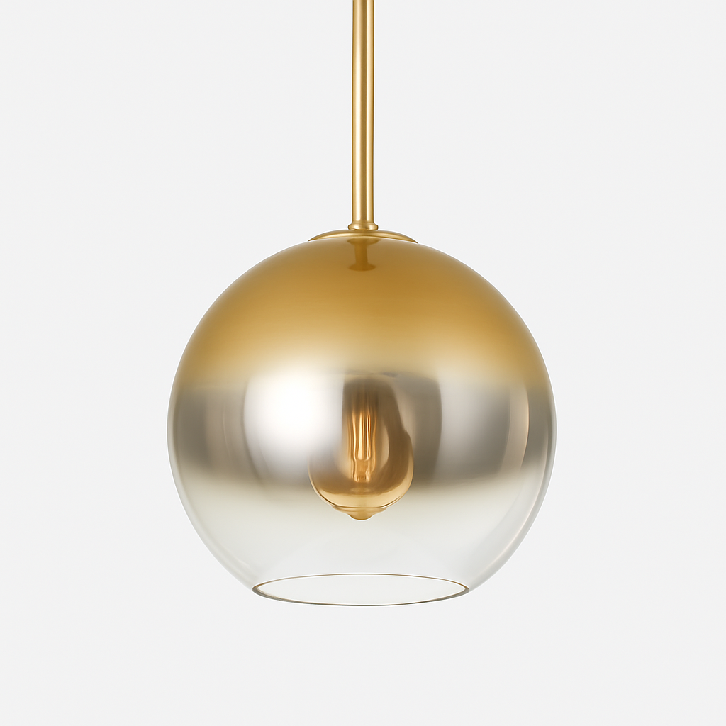 Velarys | Moderne ravfarvet glas kugle pendellampe armatur