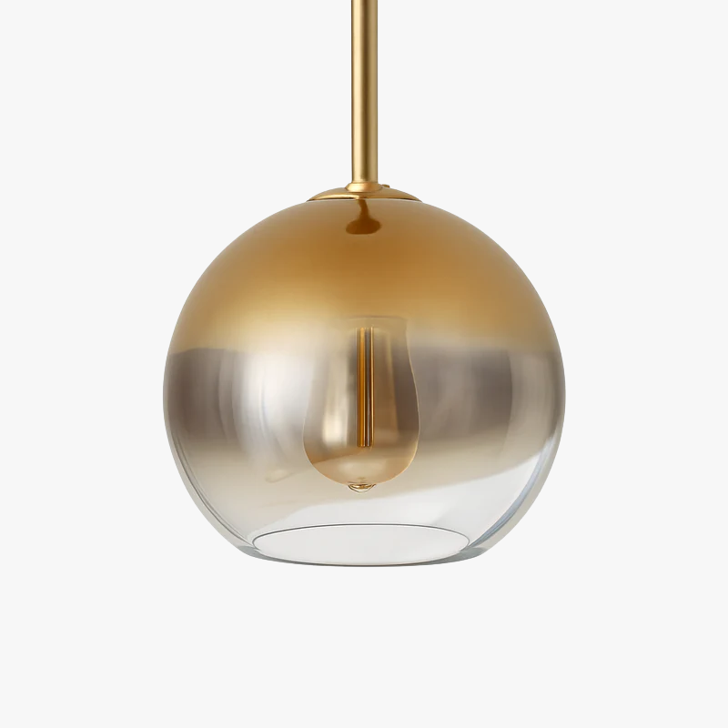 Velarys | Moderne ravfarvet glas kugle pendellampe armatur
