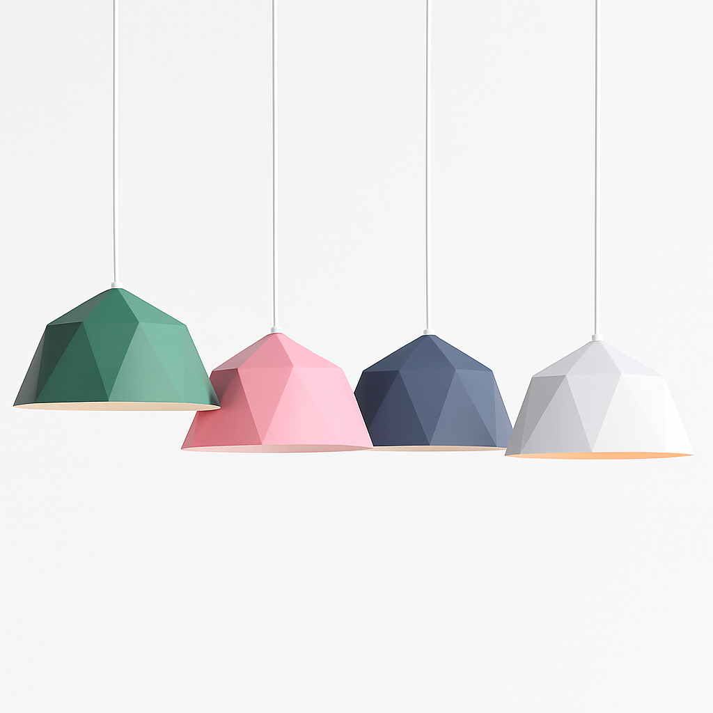 Verovei | Moderne geometrisk diamantbur metal pendellampe