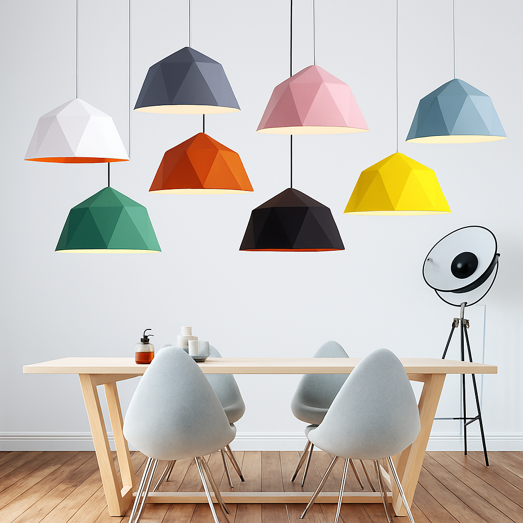 Verovei | Moderne geometrisk diamantbur metal pendellampe