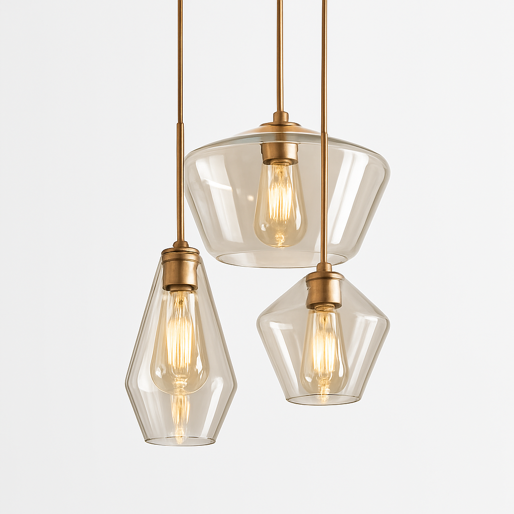Luvestra | Geometrisk sfærisk profil nordisk moderne glas pendellampe