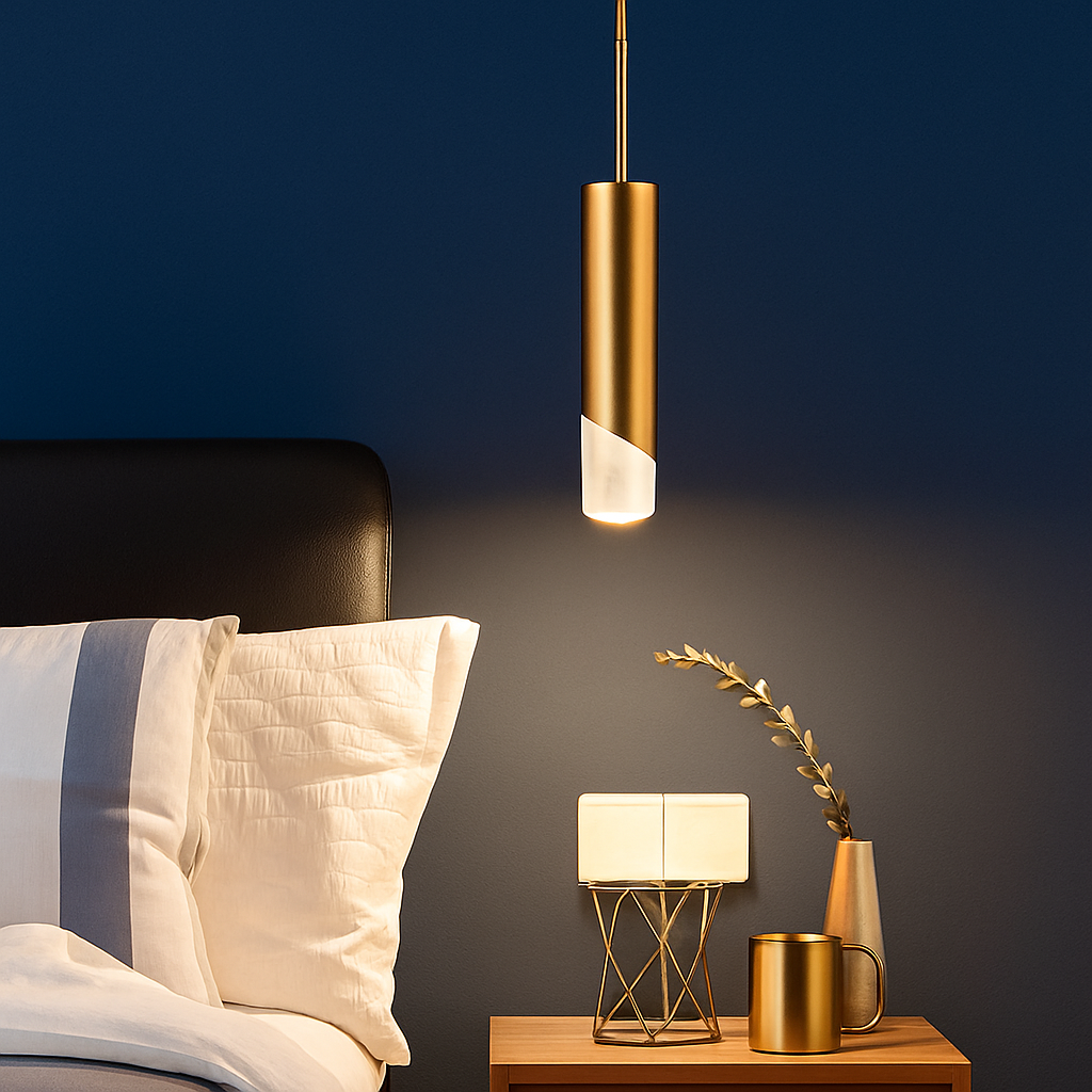 Remivor | Slank cylindrisk loft metal moderne pendellampe armatur