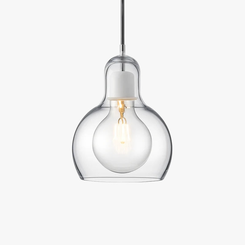 Velisar | Glas kuppel klokkeformet pendellampe med afrundet diffuser