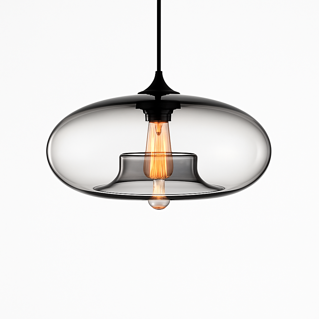 Mirvalis | Oval glas lagdelt sfære moderne pendellampe