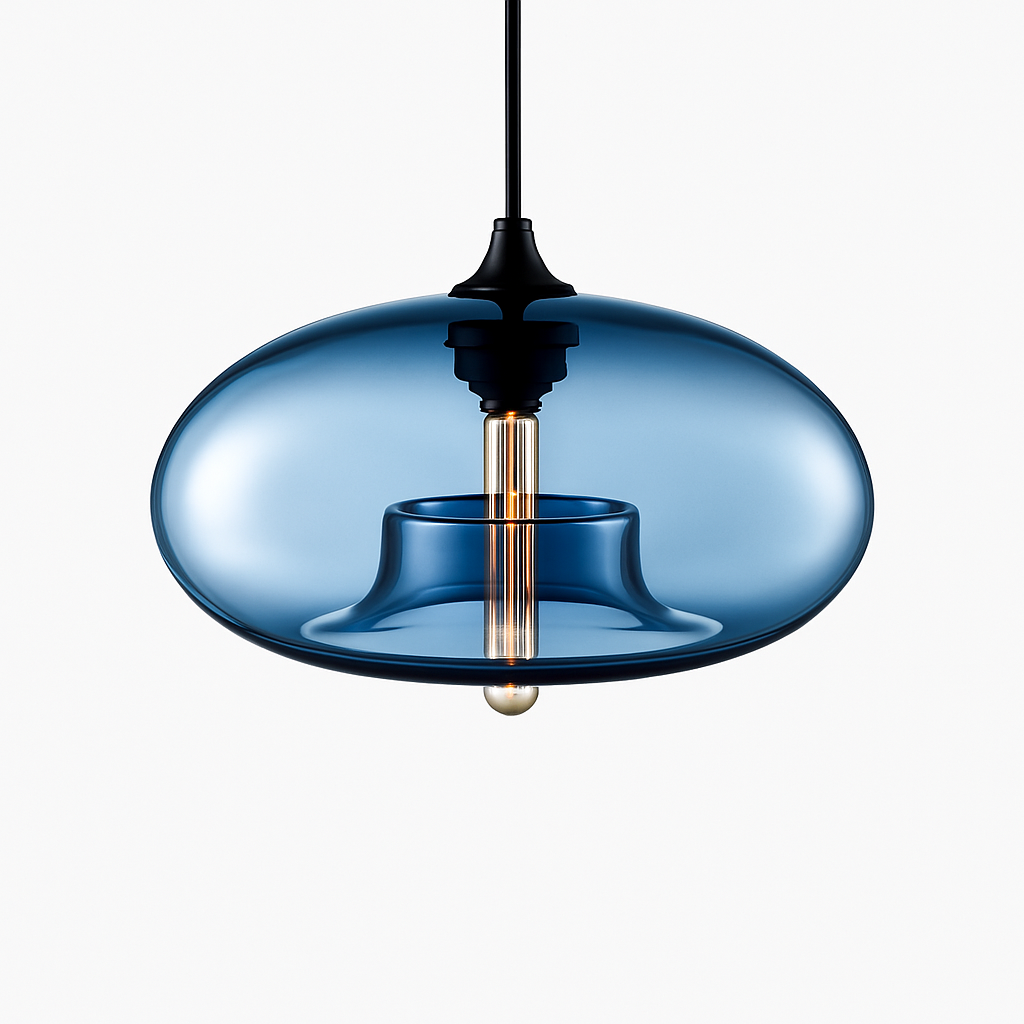 Mirvalis | Oval glas lagdelt sfære moderne pendellampe