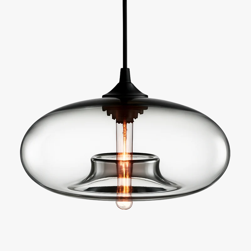 Mirvalis | Oval glas lagdelt sfære moderne pendellampe