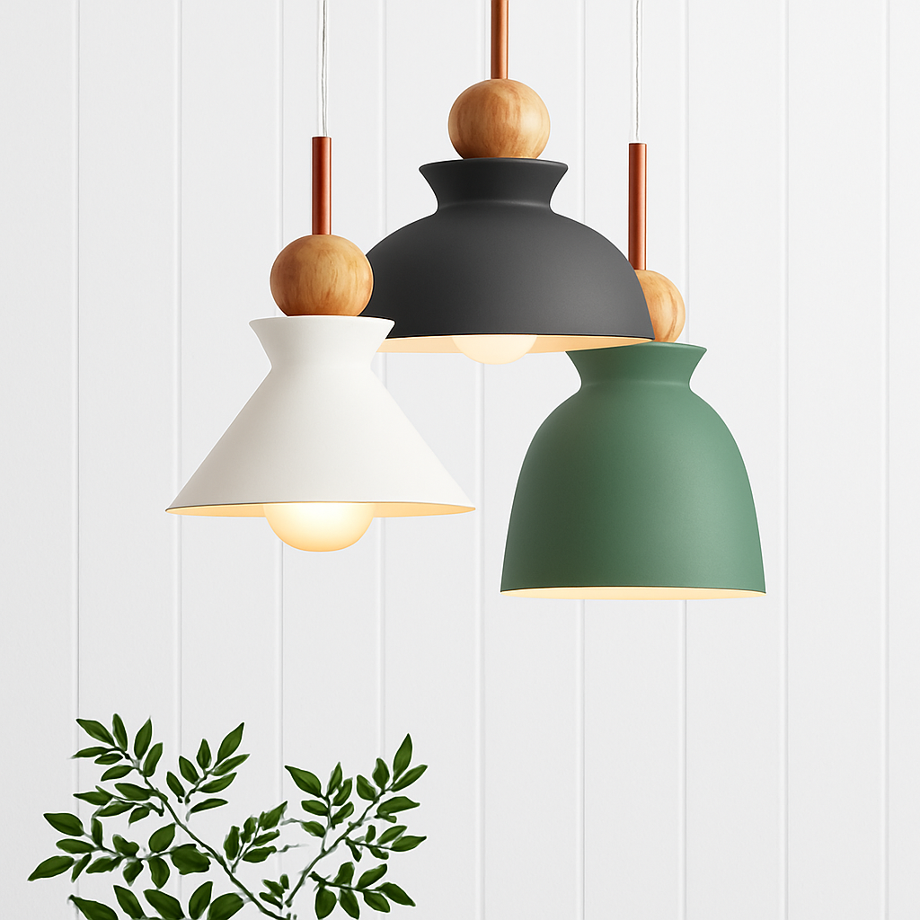 Ferune | Nordisk industriel metal skærm pendel lampe
