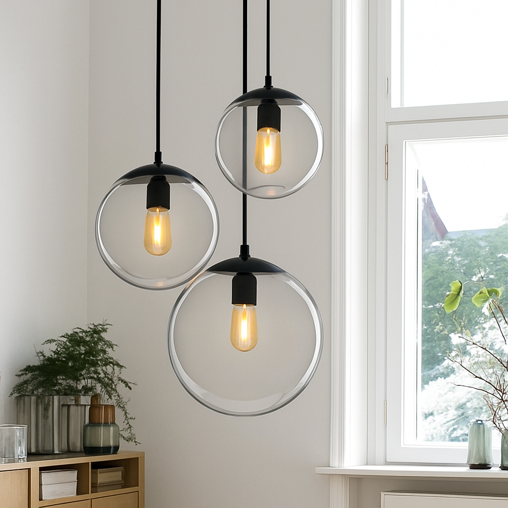 Veliyana | Minimalistisk kugle glas himmelsk pendellampe
